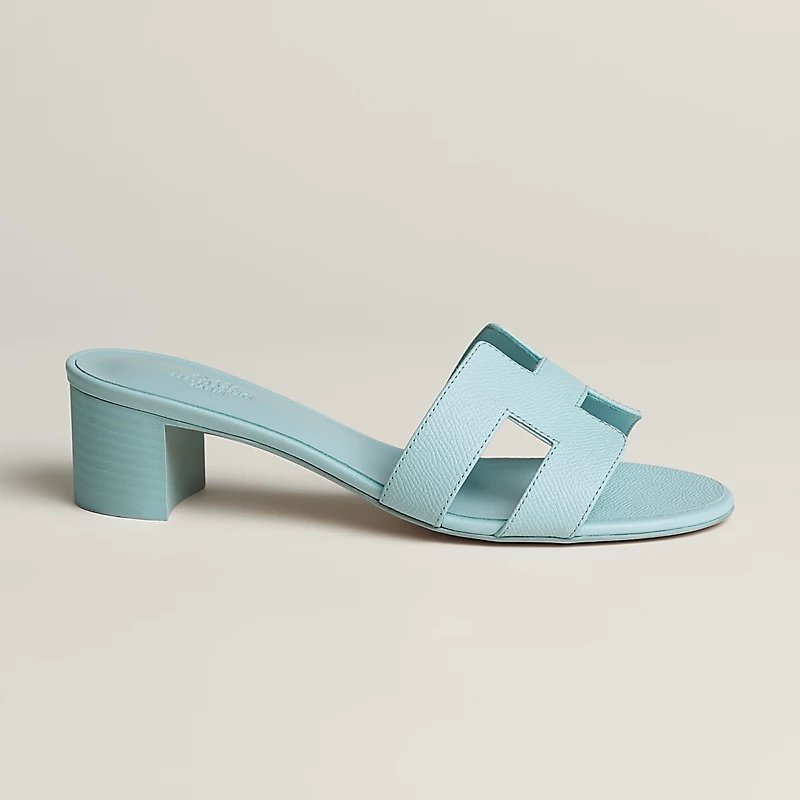 Hermes Oasis Sandals Bleu Brume For Women H151215Z BU365 - Image 6