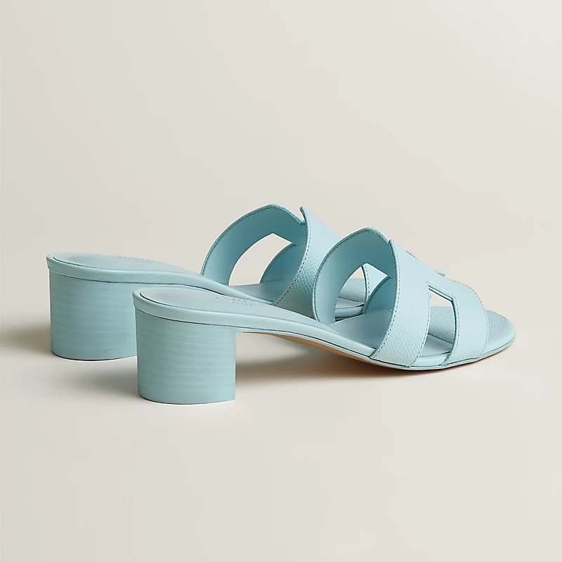 Hermes Oasis Sandals Bleu Brume For Women H151215Z BU365 - Image 5