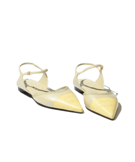 Chanel Slingbacks Light Khaki/ Yellow For Women G47083-B23427-U7316