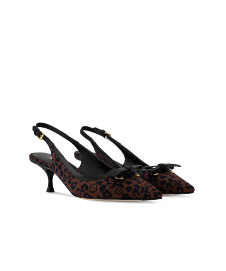 Louis Vuitton 6AM Slingback Pumps Brown For Women 1AJL05