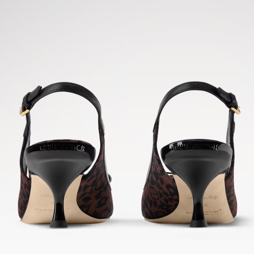 Louis Vuitton 6AM Slingback Pumps Brown For Women 1AJL05 - Image 5