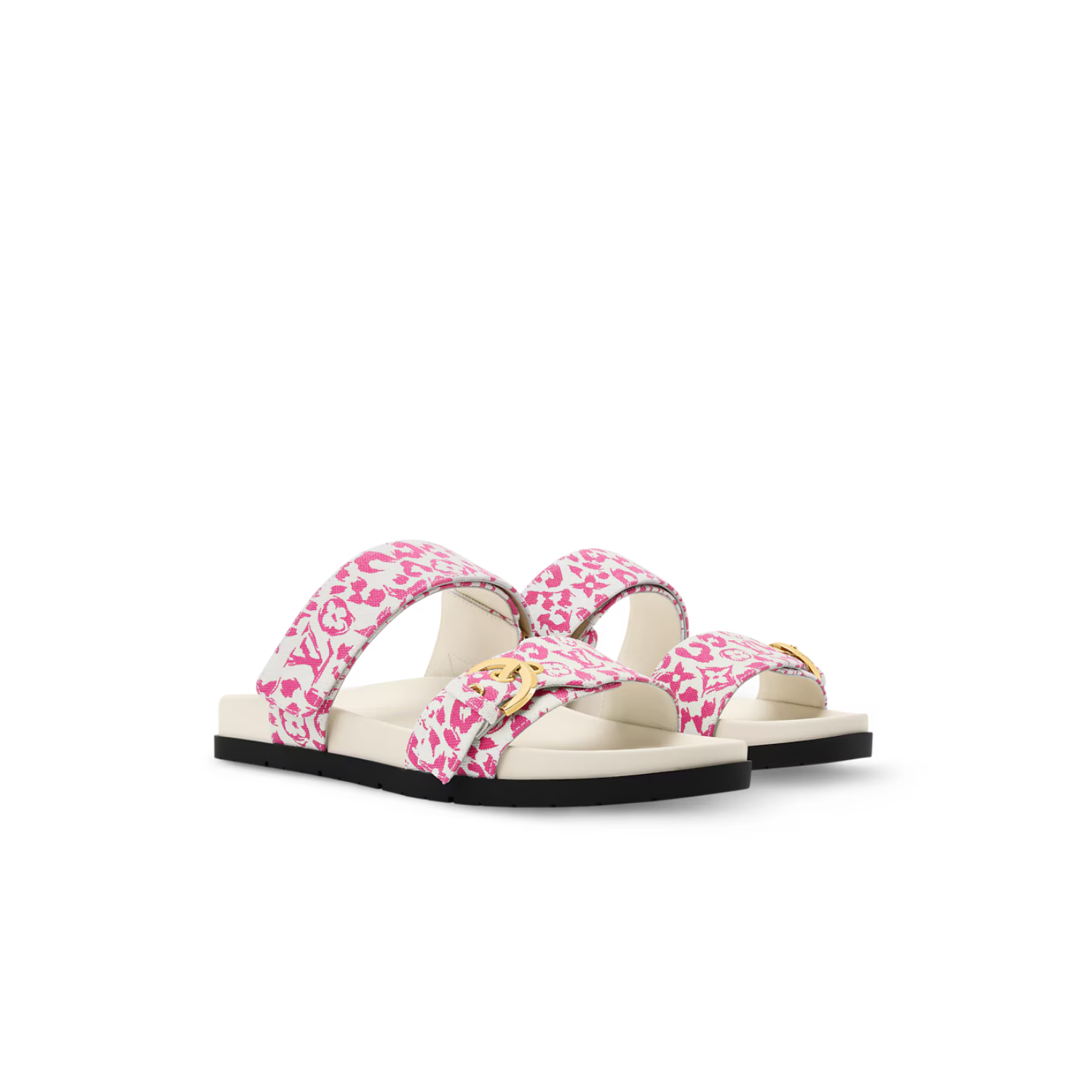 Louis Vuitton Bom Dia Comfort Mules Pink For Women 1AJQPV