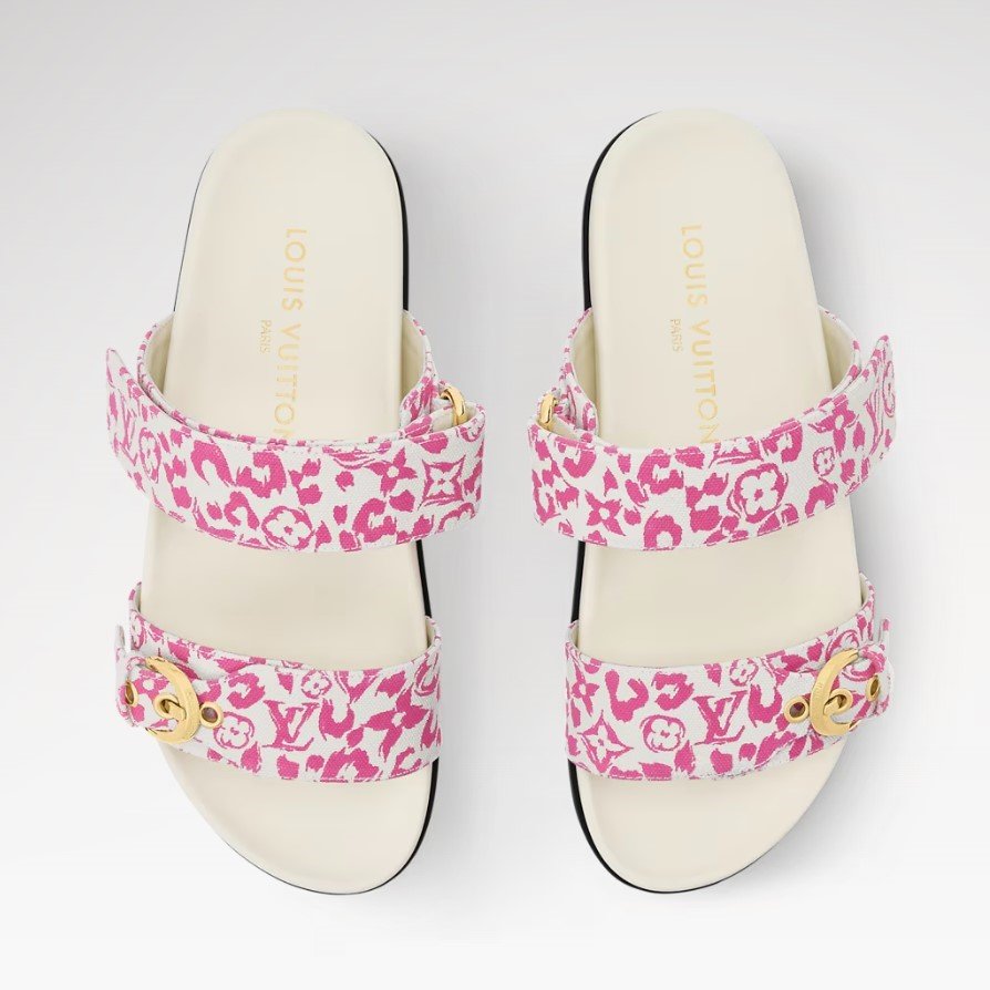 Louis Vuitton Bom Dia Comfort Mules Pink For Women 1AJQPV - Image 4