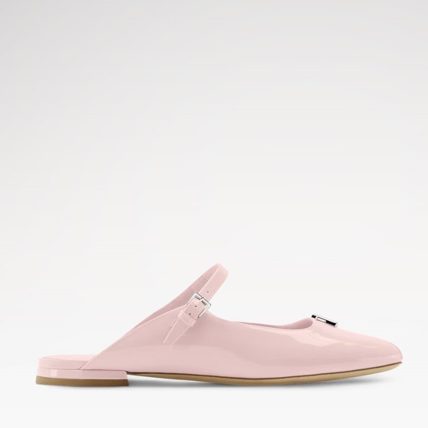 Louis Vuitton Swing Open Back Ballerinas Rose Antique Pink For Women 1AJNRM - Image 4