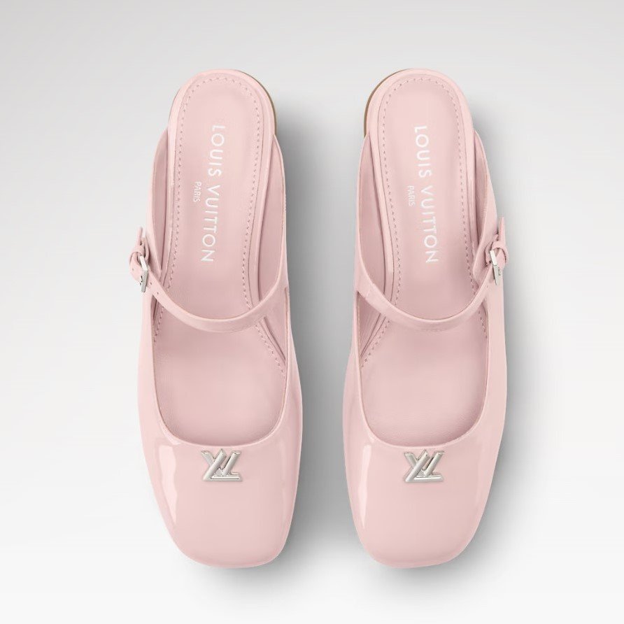 Louis Vuitton Swing Open Back Ballerinas Rose Antique Pink For Women 1AJNRM - Image 3