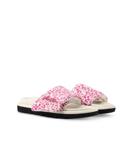Louis Vuitton Pool Pillow Flat Comfort Mules Pink For Women 1AJN96