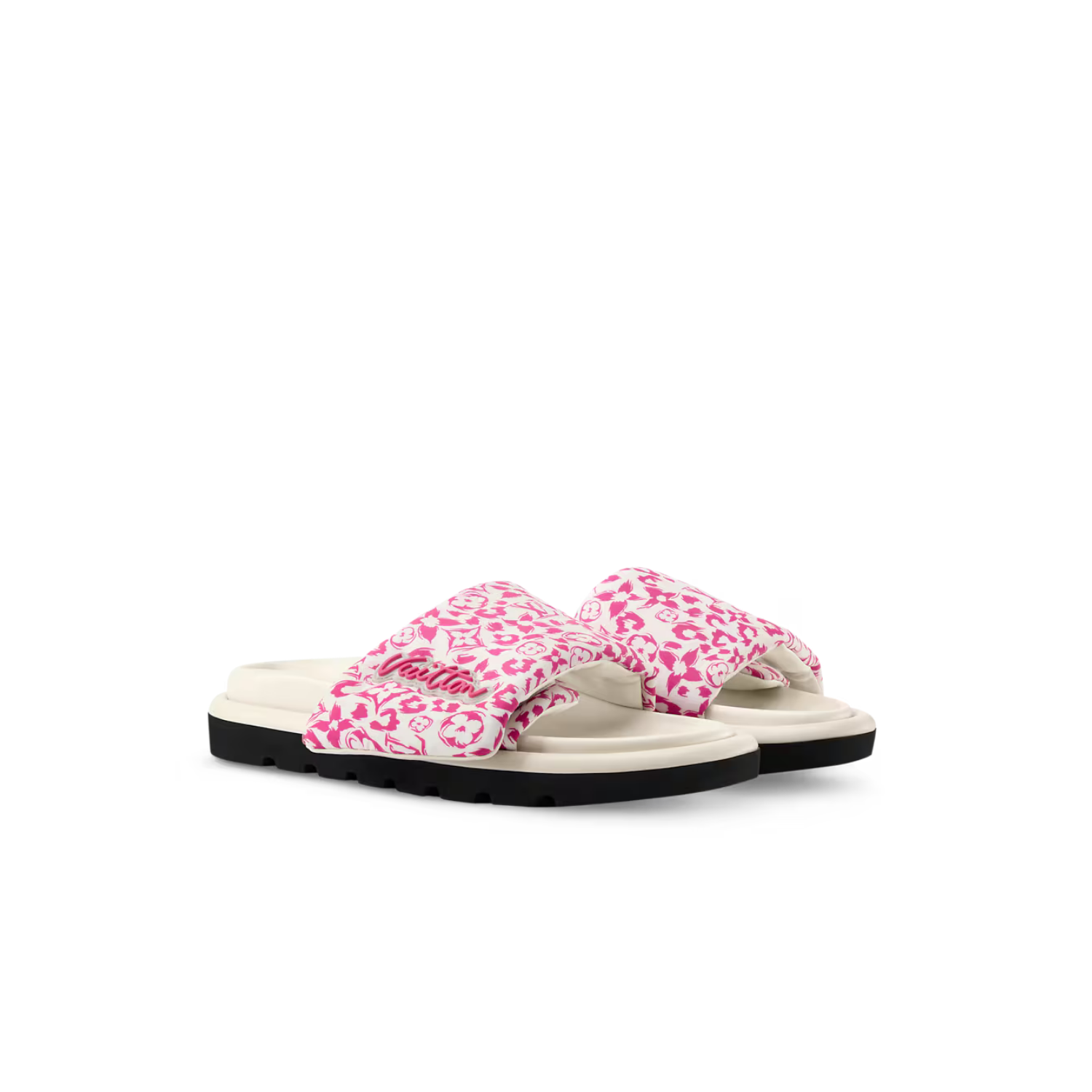 Louis Vuitton Pool Pillow Flat Comfort Mules Pink For Women 1AJN96