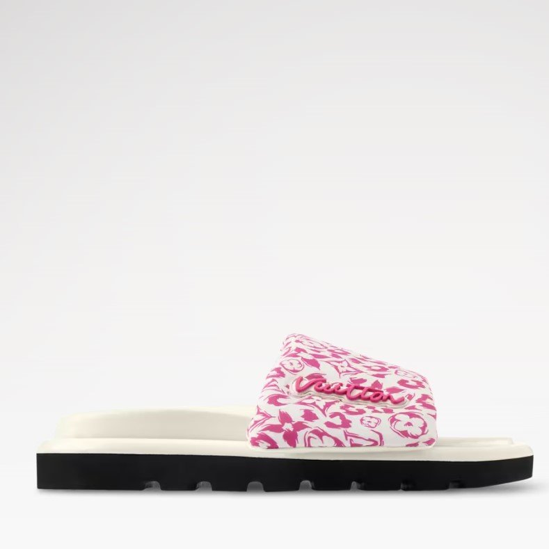 Louis Vuitton Pool Pillow Flat Comfort Mules Pink For Women 1AJN96 - Image 4